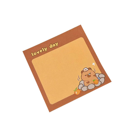 50/200PCS Cute Cartoon Capybara Memo Pad Stickers School Supplies