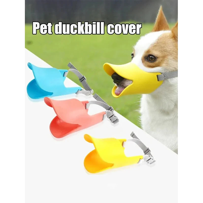 Dogf Bite Duck Mouth Shape Dog Mouth Cover Silicone Biteproof Pet
