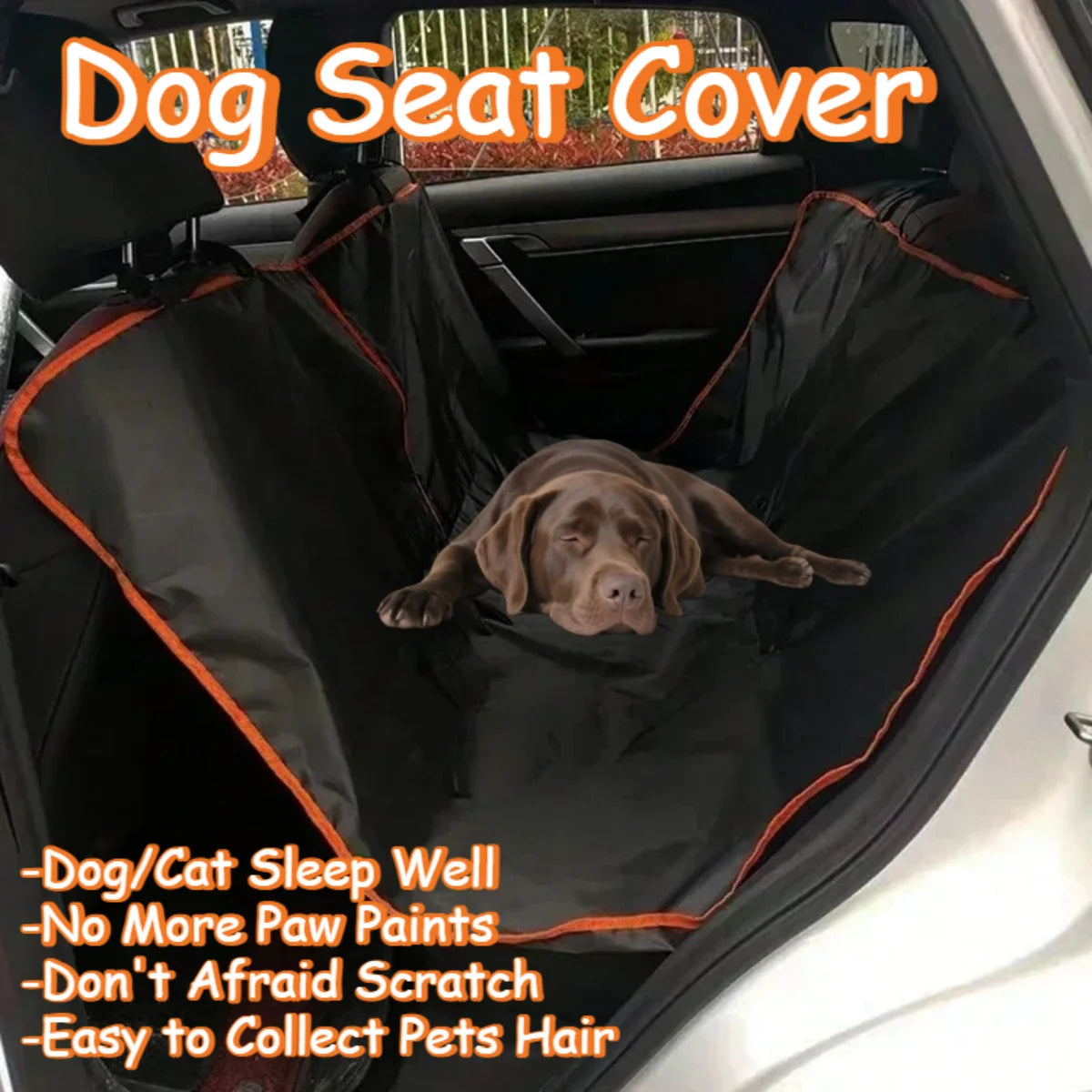 Dog Car Seat Cover for Back Seat,Oxford Cloth Durable Scratchproof Dog