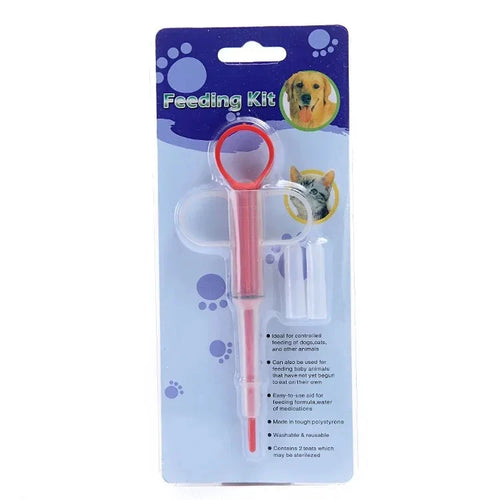 Pet Medicine Feeder Cat Tablet Syringe Feeder Soft Tip Dual Purpose