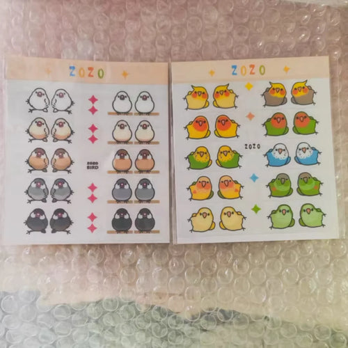 10/20 Creative and Cute Parrot Index Stickers, PET Bookmark, Hand