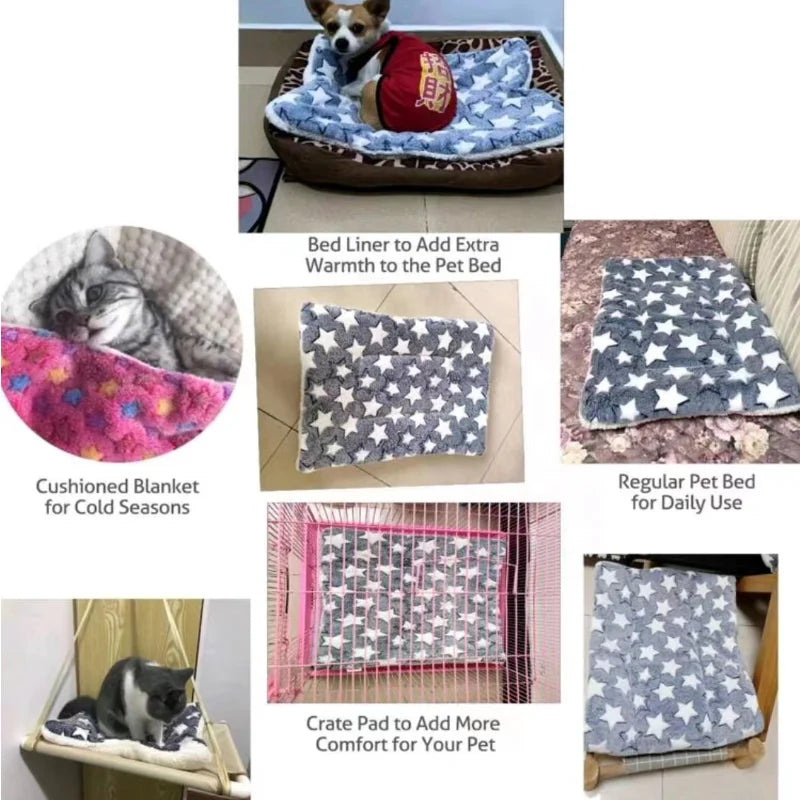 Flannel Pet Mat Dog Bed Cat Bed Thicken Sleeping Mat Dog Blanket Mat