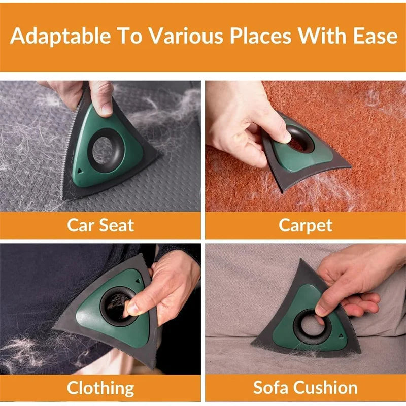 Mini pet hair remover for car seats, sofas and couches, hair washing