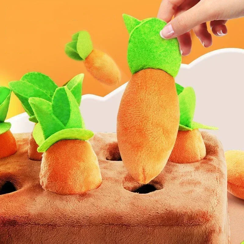 Dog Carrot Plush Toy Interactive Dog Toys Plush Puzzle Toys 2 In 1
