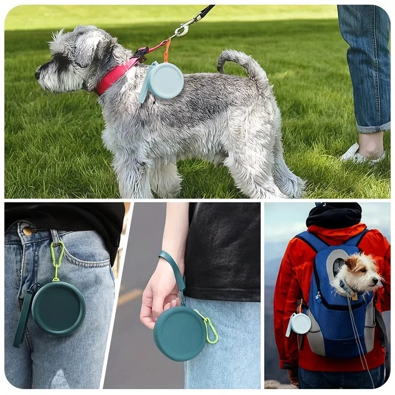 1Pc Pet Supplies Silicone Dog Food Bag Outdoor Training Dog Training