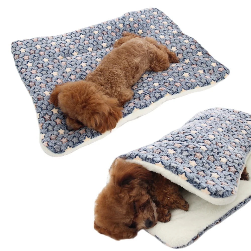 Thicken Flannel Mat Pet Cat Beds Mats Dog Bed Sleeping Mat Soft Warm