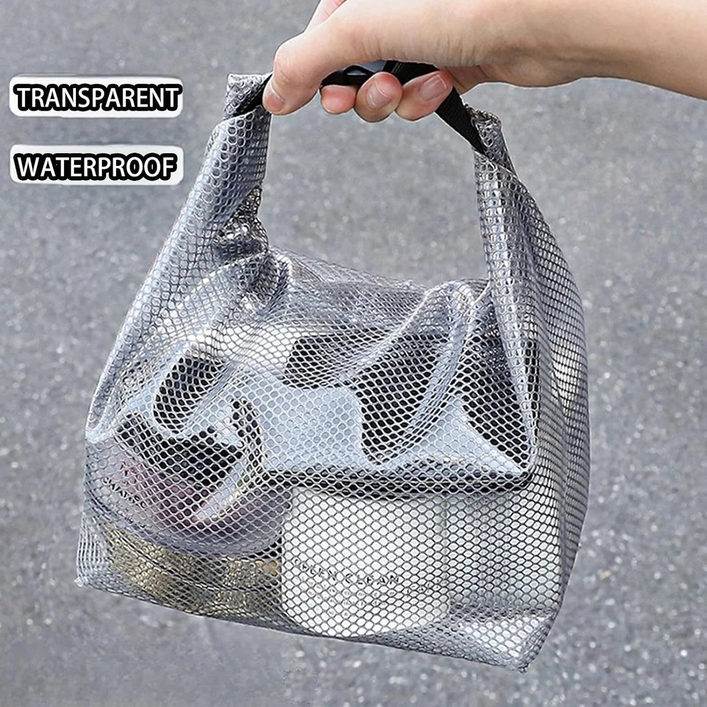 Clear Travel Toiletry Bags Waterproof Makeup Bag Mesh Travel Organizer