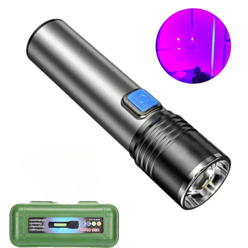 395nm UV Flashlight Blacklight Zoomable USB Rechargeable UV Light