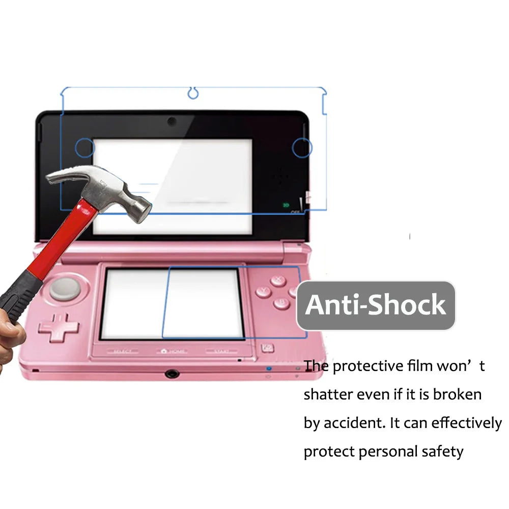 2PCS Explosion-proof Screen Protector For Nintendo 3DS HD Clear PET