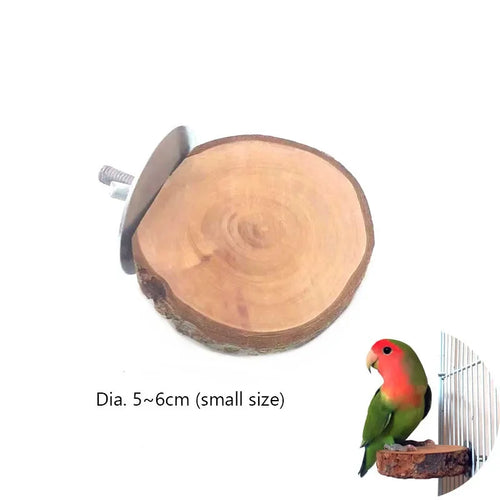 Natural Wood Pet Parrot Raw Wood Fork Tree Branch Stand Rack Squirrel