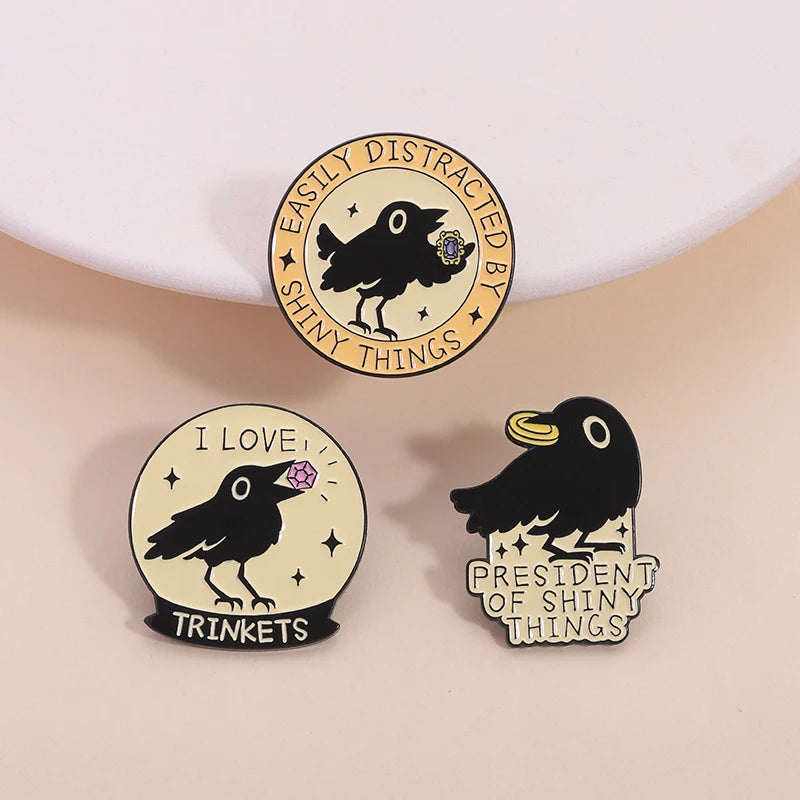 3-10pcs/set Cute Animal Enamel Pins Pet Dogs Raccoon Red Eared Rabbit