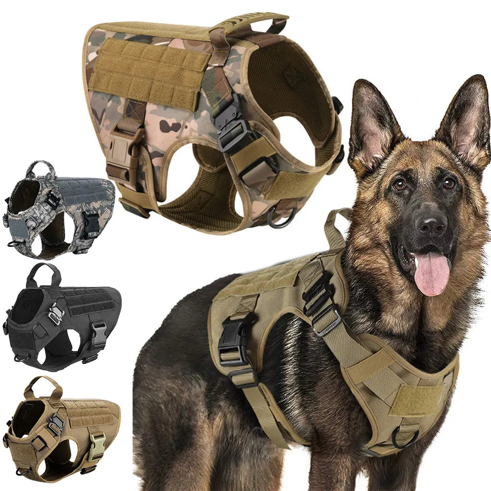 Military Large Dog Harness Pet German Shepherd K9 Malinois Training