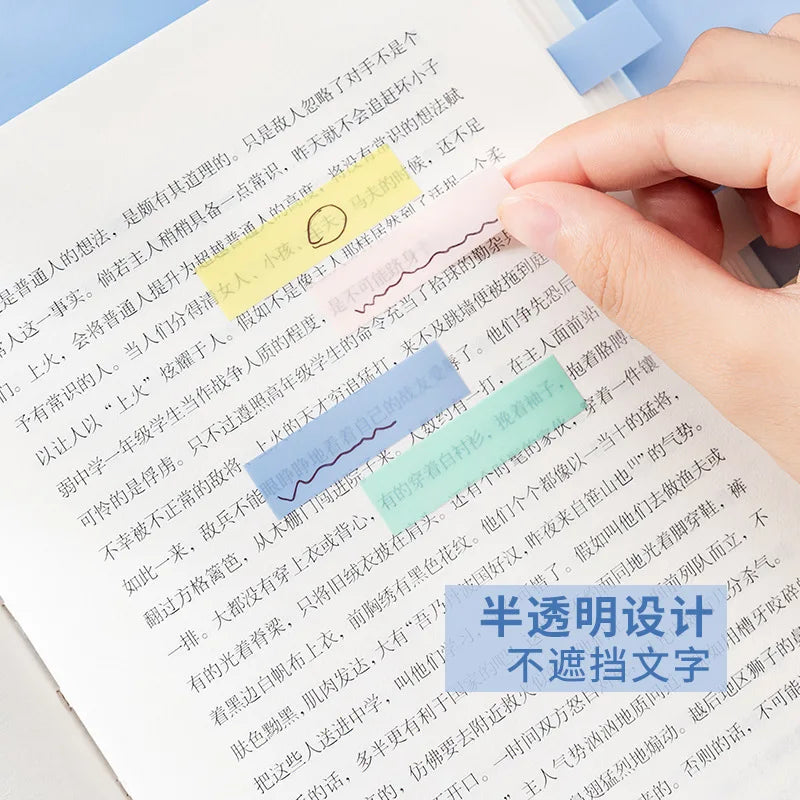 1 PC PET Transparent Index Sticker Morandi Sticky Note Sticker Sticky
