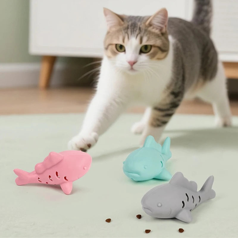 Cat Interactive Chew Toy Pet Food Leakage Simulated Fish