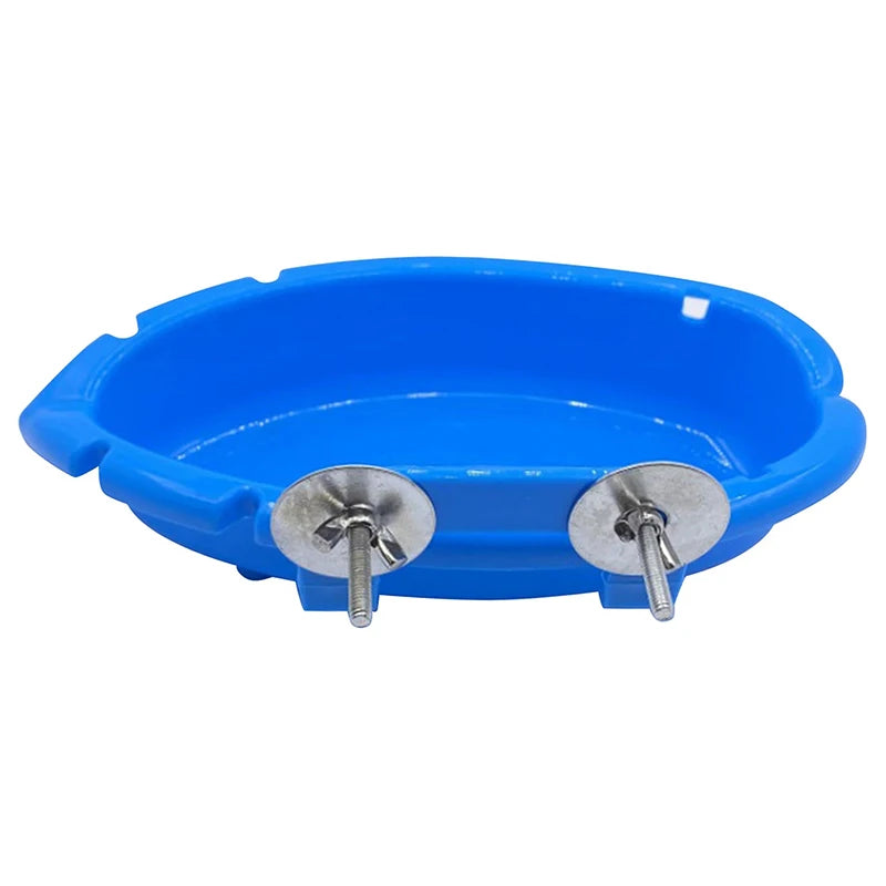 Parrot Food Tray Multifunction Creative Blue Bathtub Animal Cage