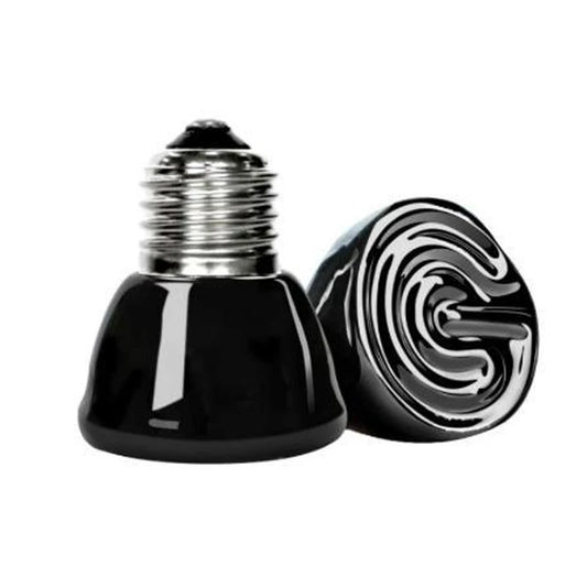 1PC Ceramic Emitter Heat Light Mini Black Pet Heating Lamp Bulb 25/50/