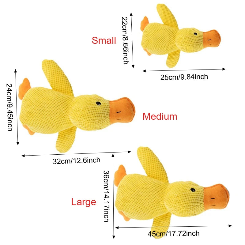 Calming Duck Toy for Dog,Soothing Plush Pet Toys with Sound Quack, Pet