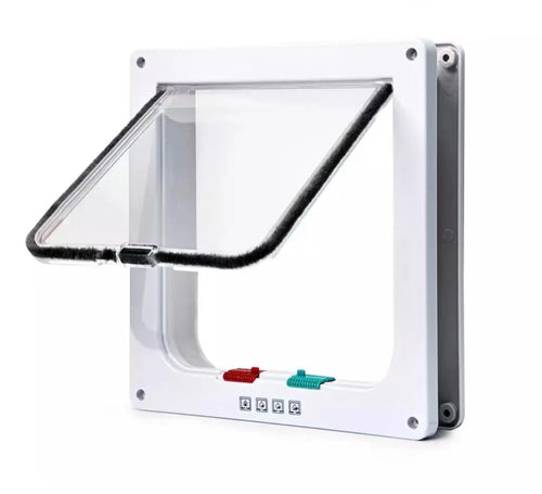 Weather Proof Cat Door 4 Way Locking for Cat up to 20 lbs for Interior