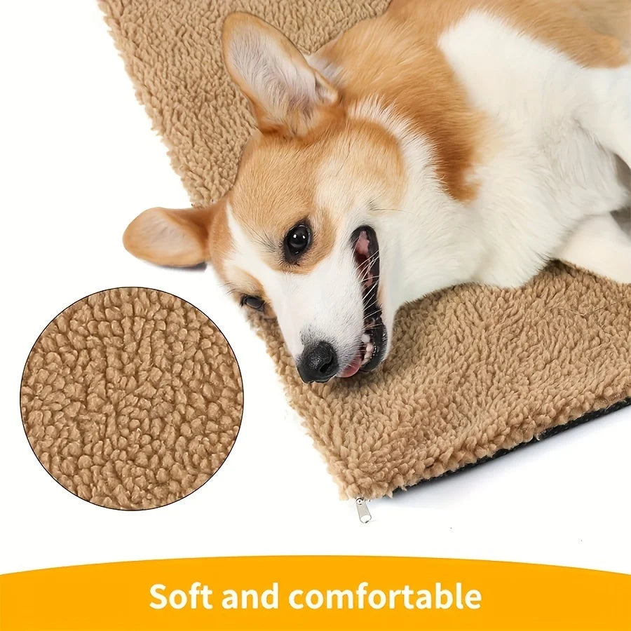 Self-Warming Pet Pad Blanket, Electric-Free Thermal Bed Mat, Anti-Slip