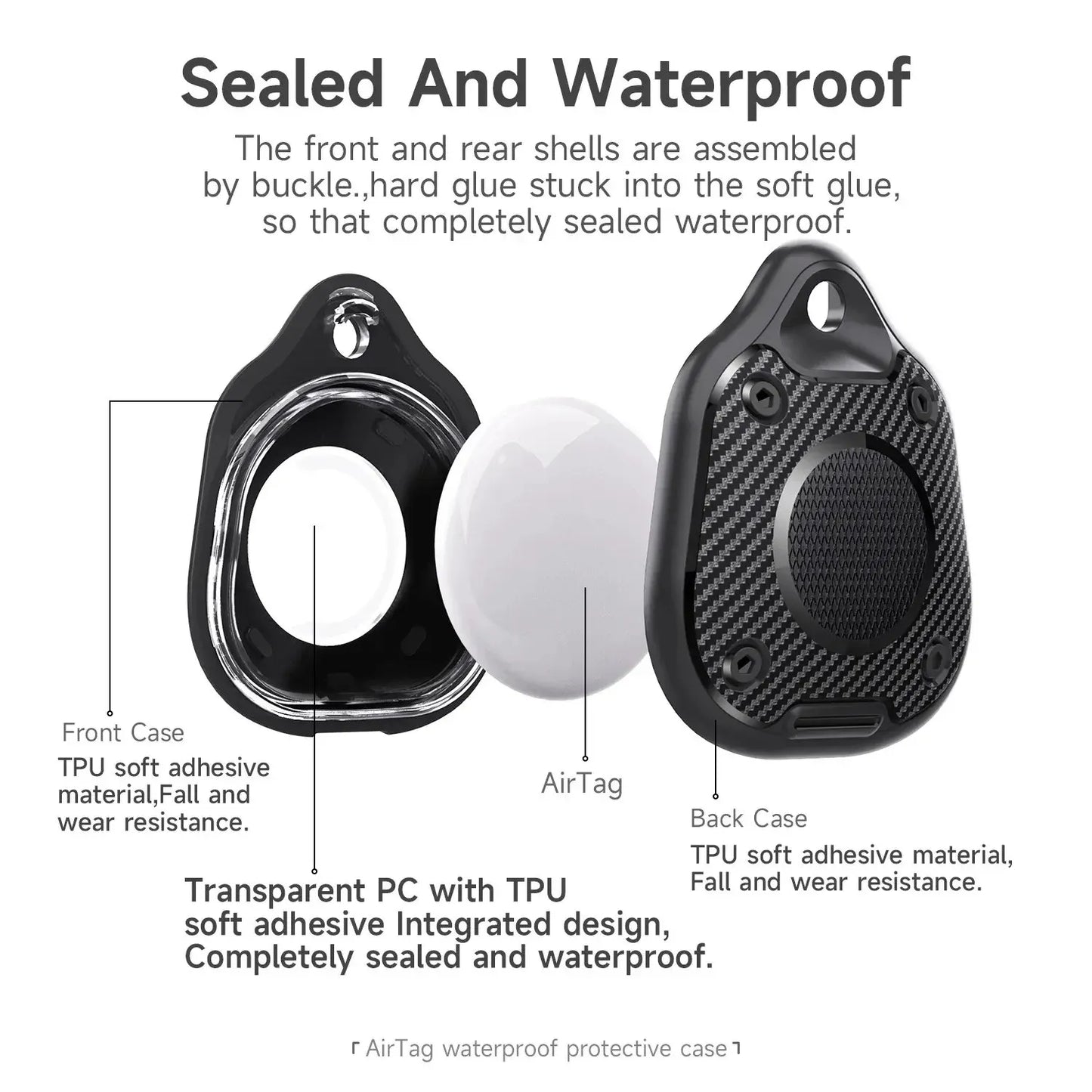 Waterproof Case for AirTag Holder Protective Case Suitable for Apple