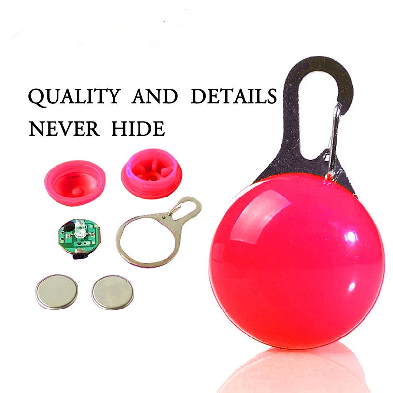 LED Glowing Pendant Flashlight Dog Cat Collar Pet Leads Glow