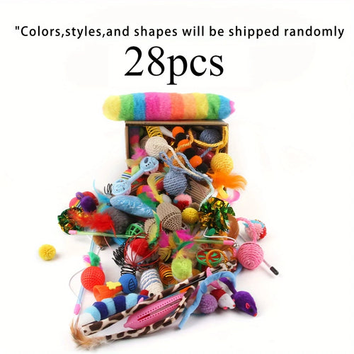 56pcs/28pcs/14pcs Cat Toys Mixed Pack. A Combination of Various