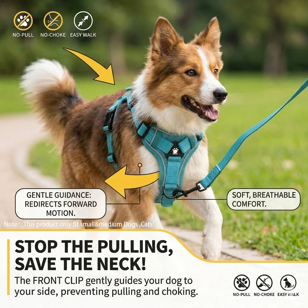 Breathable Cat Harness Leash for Small Medium Dogs Cats  Adjustable