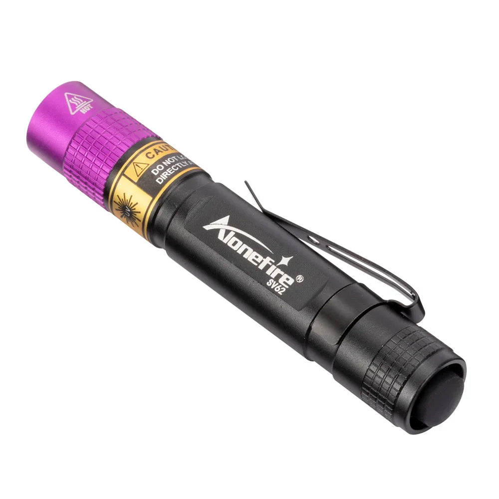 SV62 3W UV 365nm LED Flashlight AAA Mini Pen Ultraviolet Torch Money