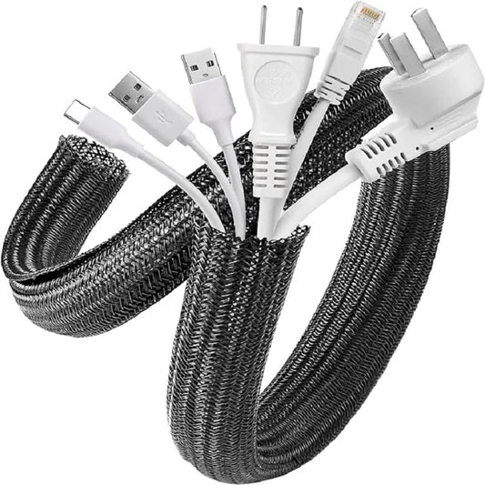 1M 3M 5M Braided Cable Sleeve PET Nylon Wrapping Cable Casing Cable