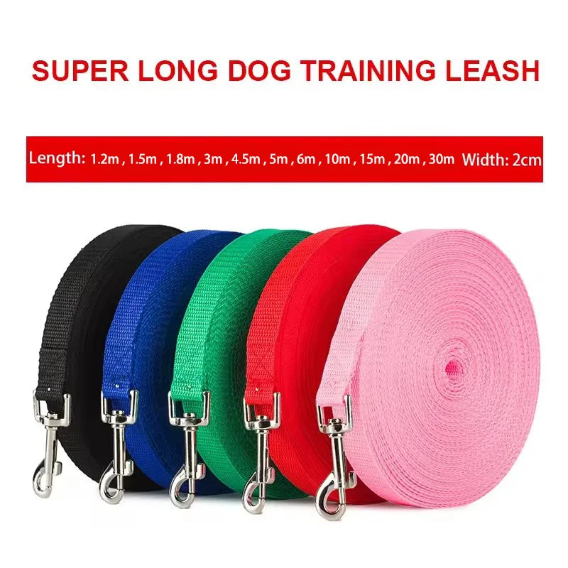 Nylon Extra Long Pet Leash Durable Dog Lead For Dog Recall Training