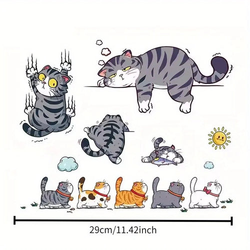 1Piece Cute Cat, Car Sticker Bumper Sticker Lazy Cat Anti-scratch