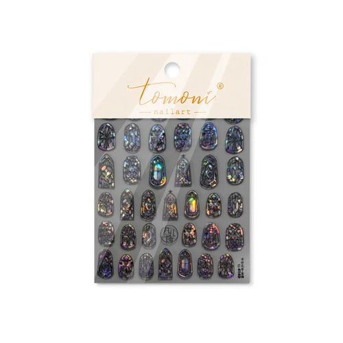1piece 5D glass fragment nail sticker high quality stained glass