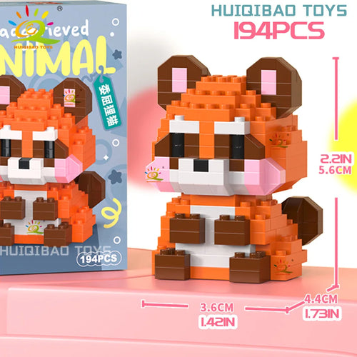 HUIQIBAO MINI Cute Pet Animal Penguin Model Building Block Micro Set