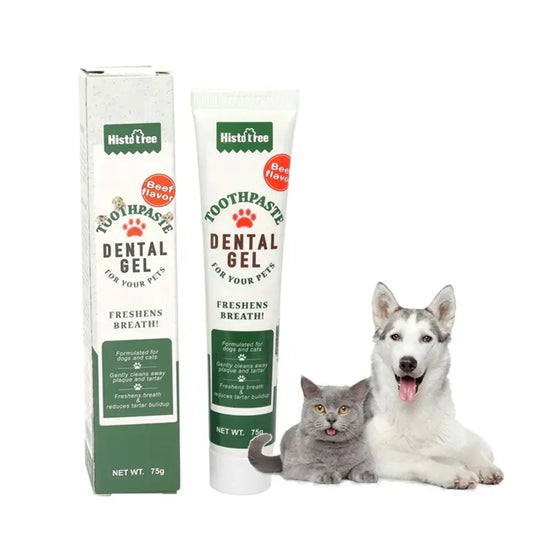 Pet Dog Tootpaste Cleaning Supplies Vanilla Beef Flavor Pet Cat Dog