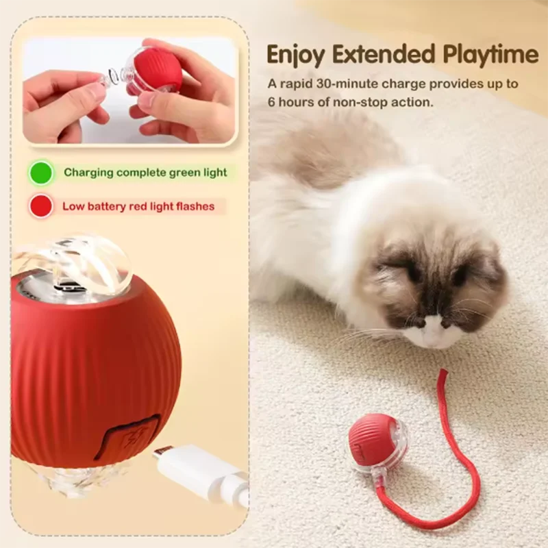 Intelligent interactive cat ball long-lasting and durable easy to