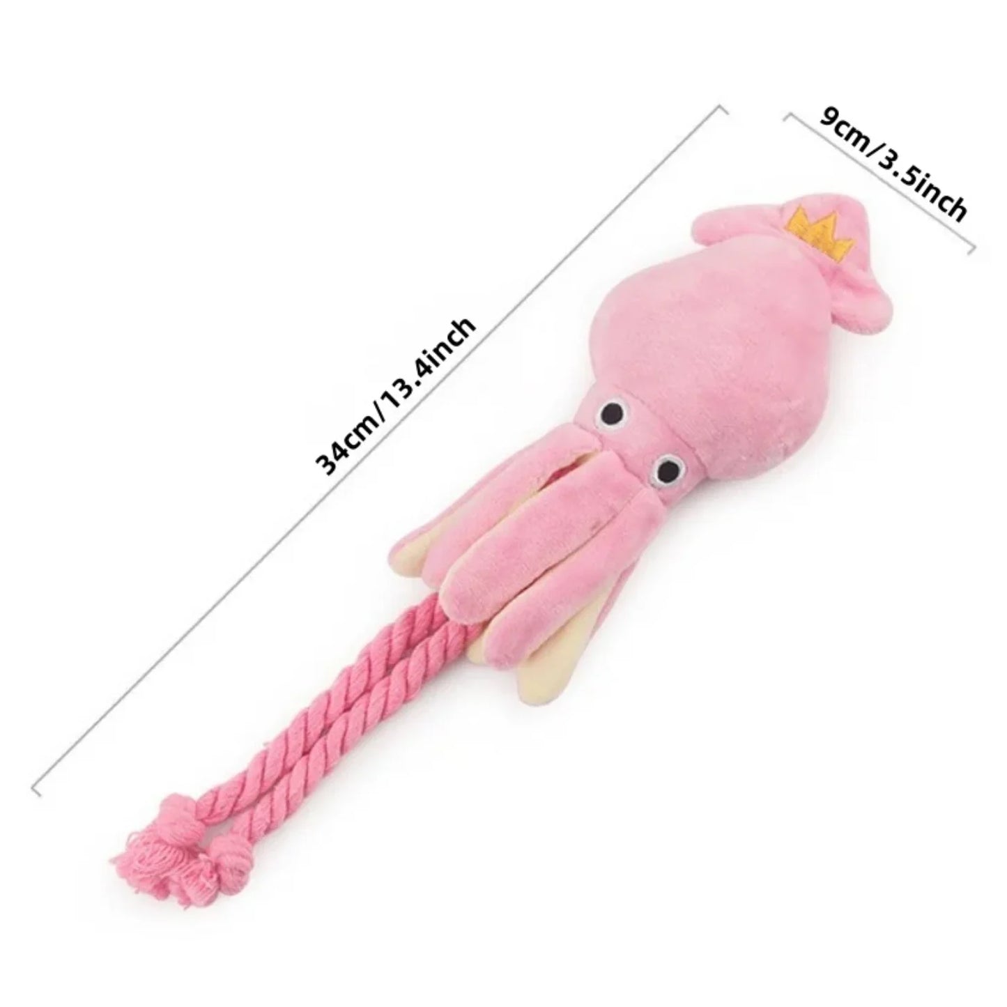 Squid Puppy Pet Dog Chew For Lovely Pink Teeth Cleaning Pet Toys