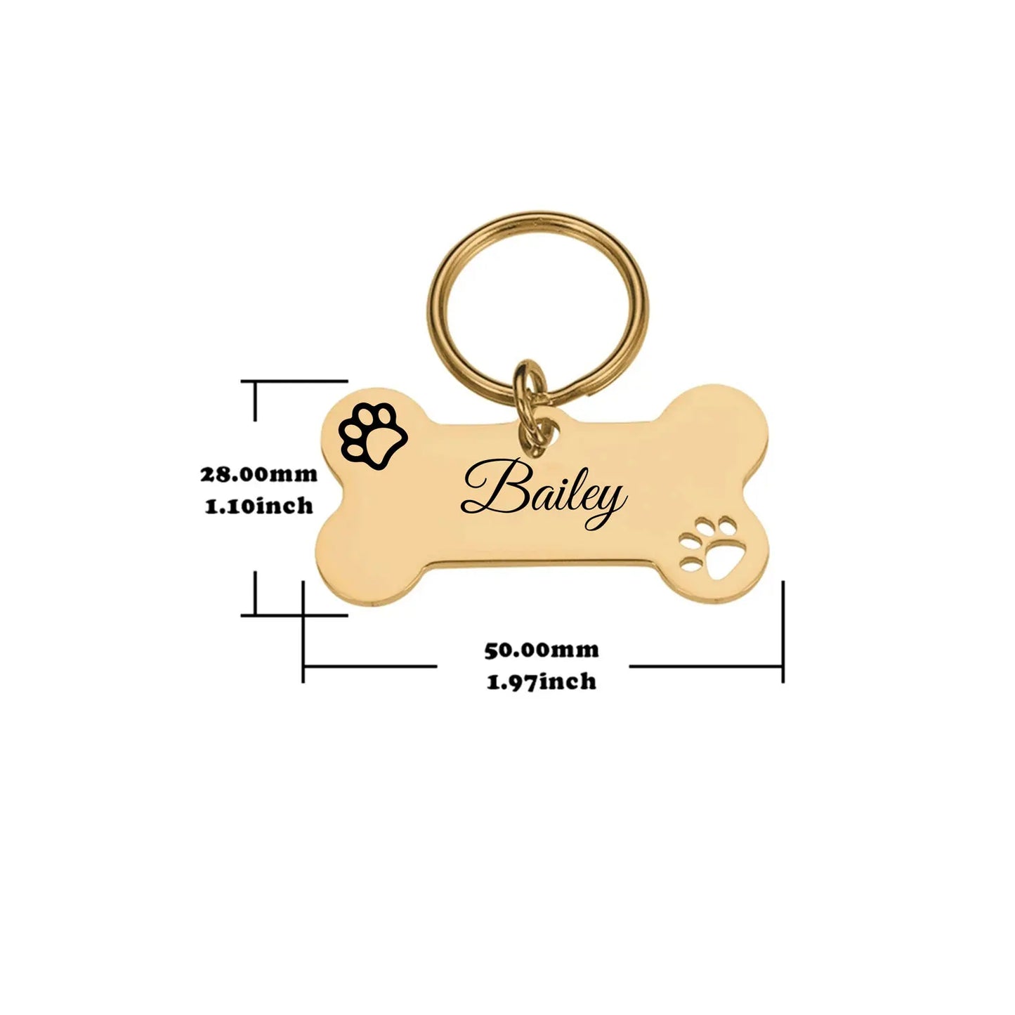 1 pc abstract dog footprint Custom Name and text Personalized Dog Tags