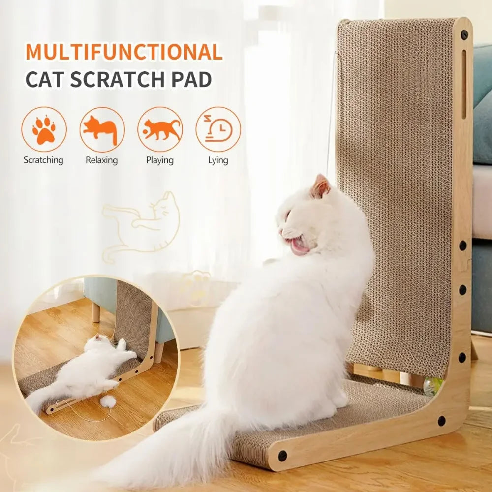 Scraper for Cats Cardboard Large/Small L-shape Wear-resistant