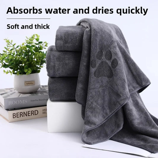 1Pc Pet Towel Soft, Thickened and Quick-drying Small Large Dog Cat