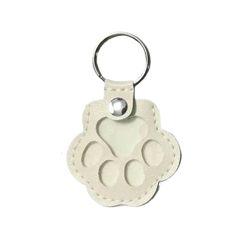 Pet Hair Memorial Keychain PU Leather Keepsake Locket for Cat Dog Fur
