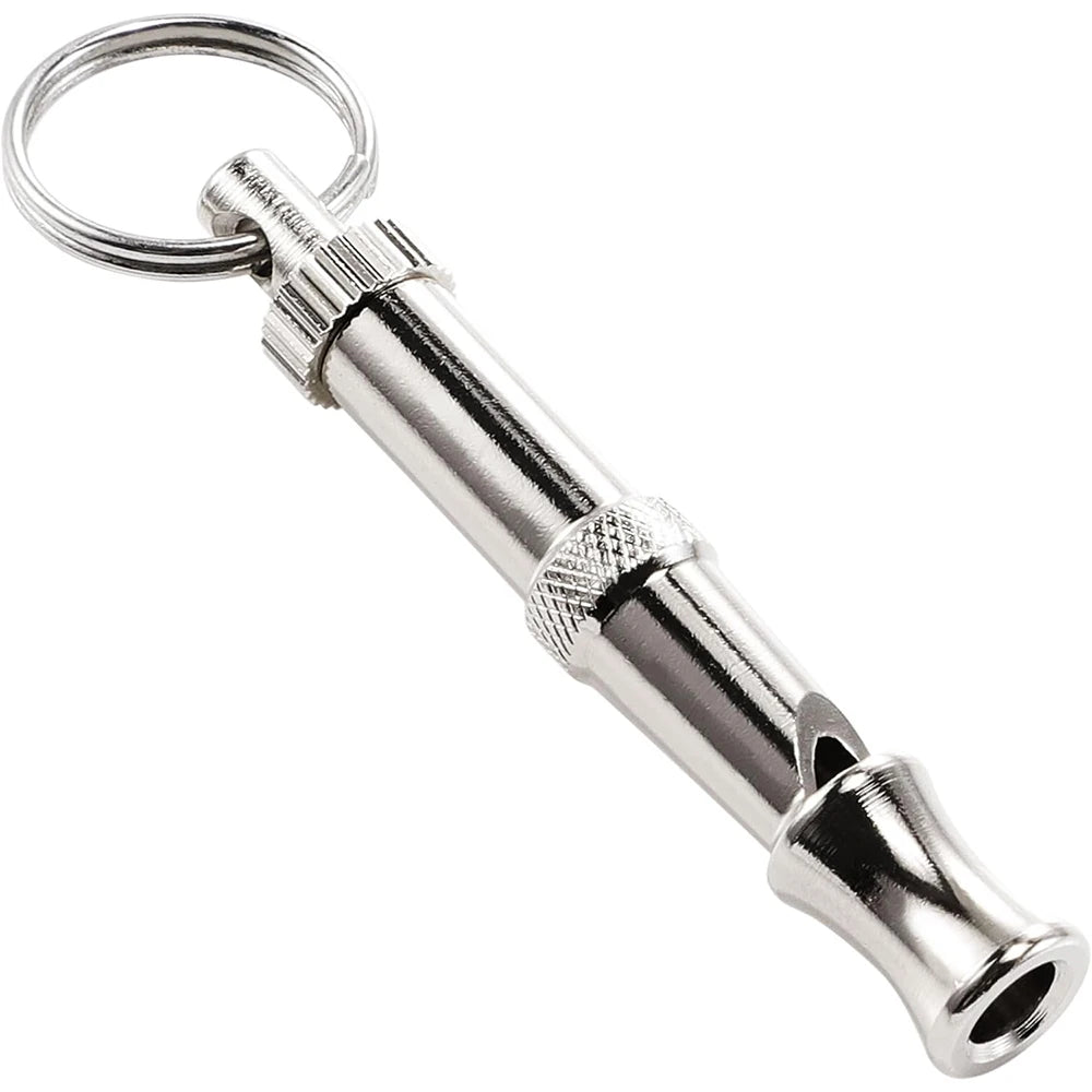 1Pcs Dog Whistle Pet Training Whistle Stainless Steel Silver Portable