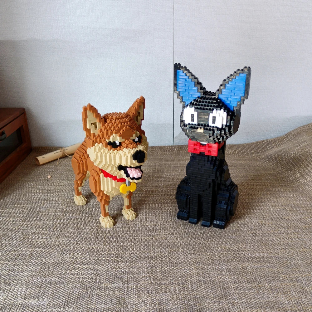 Charming Shiba Inu or Black Cat Building Block Kit (in bag) Delightful