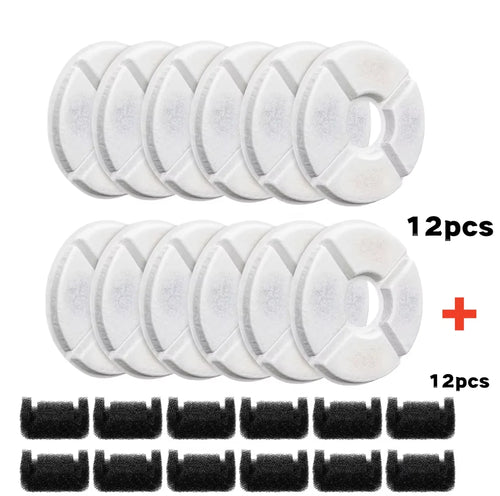 Replacement Activated Carbon Filter set 8/12pcs for Cat Water Drinking