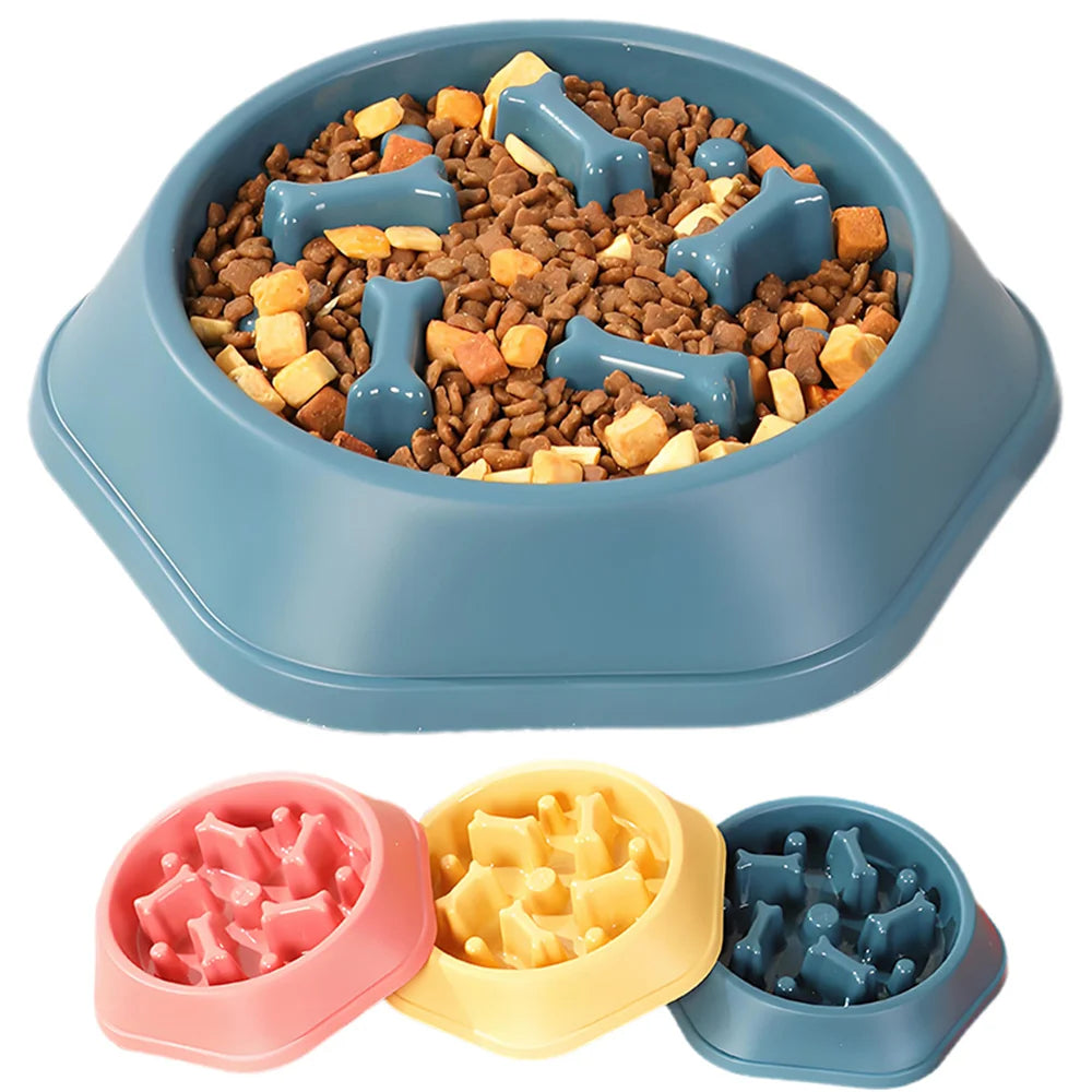 Slow Feeder Dog Bowl Anti-choking Puppy Food Bowl Anti-slip Pet Slow