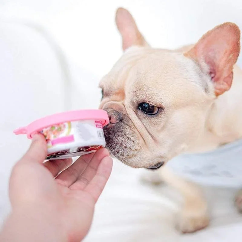 Reusable 3 In 1 Pet Food Can Silicone Cover Dogs Cats Storage Tin Cap