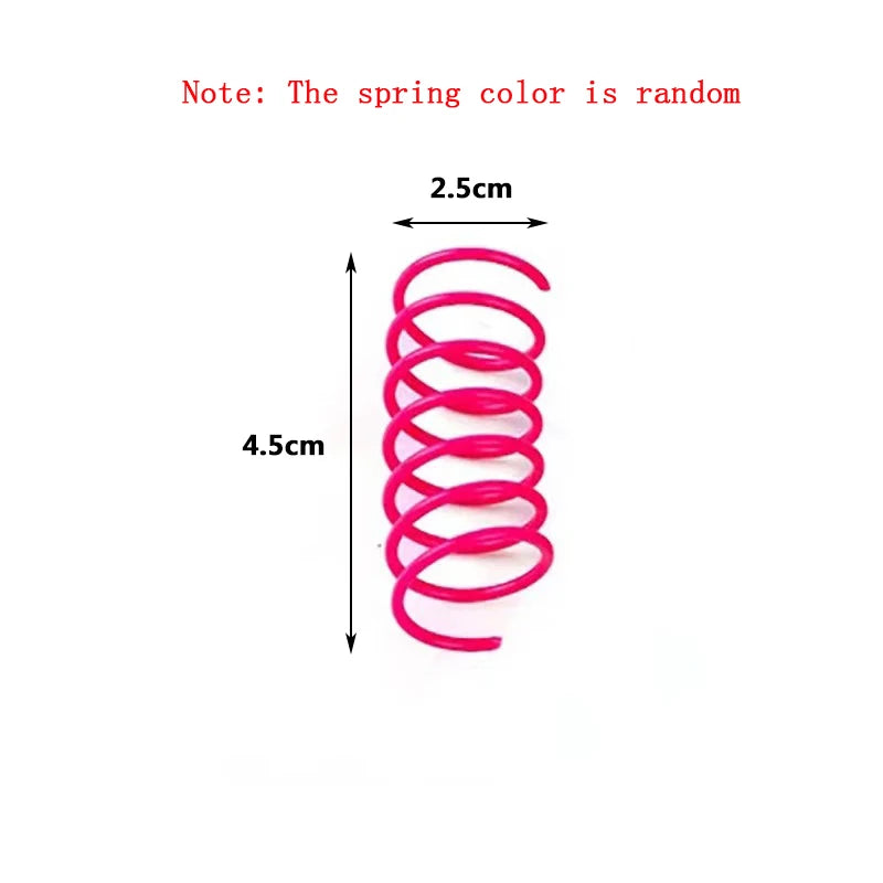 Cat color plastic spring cat toy color spring jumping cat toy toy