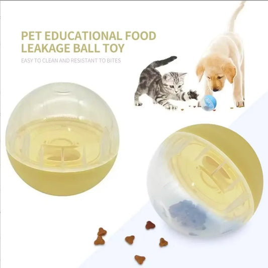 Pet Interactive Dog Cat Toys Leakage Food Balls Adjustable Anti Choke