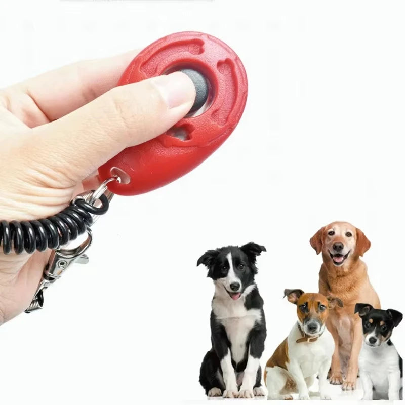 Dog Training Clicker Aid Adjustable WristStrap Sound Plastic Pet Cat