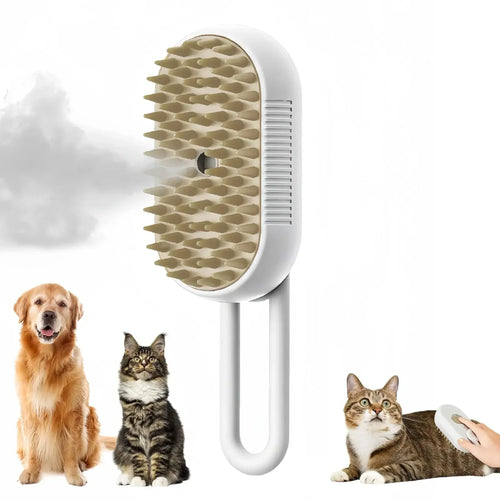 Upgraded Pet Spray Grooming Comb Steamy Floating Hair Removal Cleaning