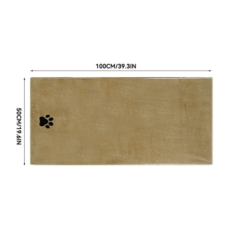 3 Size Options Microfiber Pet Bath Towel Embroidered Super Soft